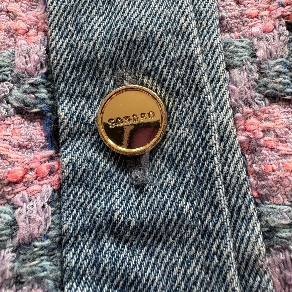Sandro Amadora Denim Tweed Dress - Picture 8 of 12